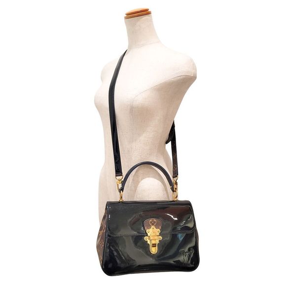 Louis Vuitton Monogram Vernis Cherry Wood PM Noir Black Handbag - Picture 16 of 16